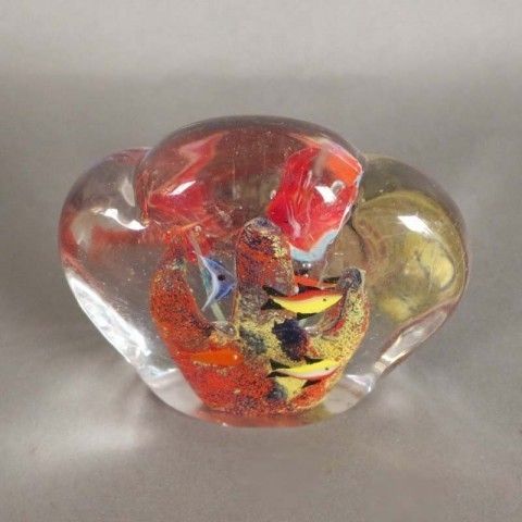 Murano Glass Paperweight Aquarium 1950   1959 photo for sale