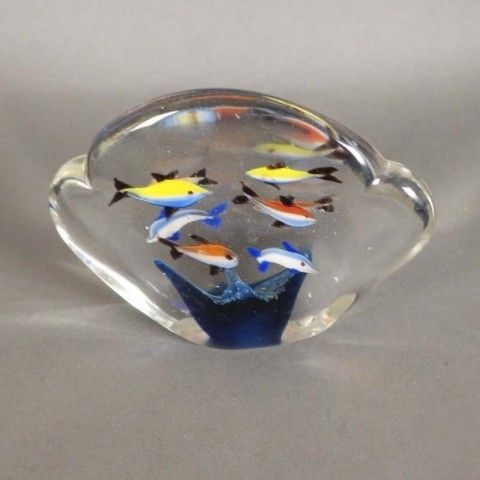 Murano Glass Paperweight Aquarium 1950   1959 photo furniture