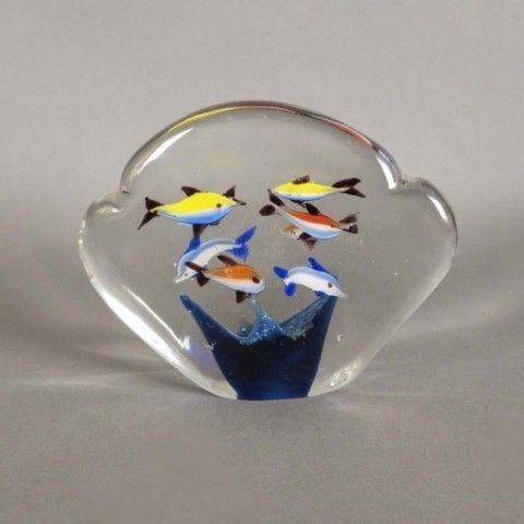 Murano Glass Paperweight Aquarium 1950   1959 photo Home Decor