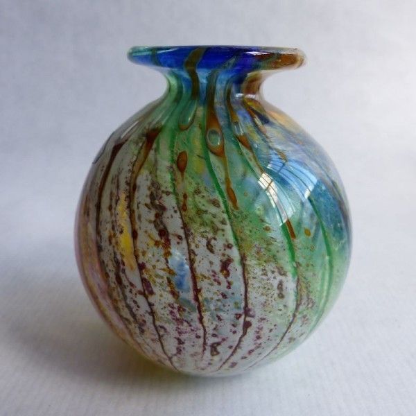 Hand Blown Glass Vase By Mdina Glass Malta. 1960   1970 photo furniture