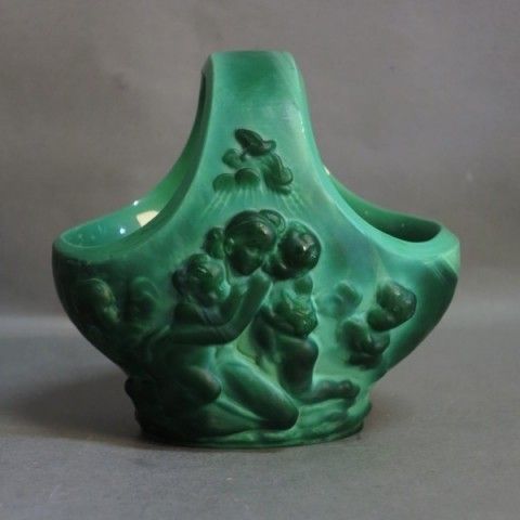 Art Nouveau Basket Of Agate Glass. 1900   1920. photo for sale