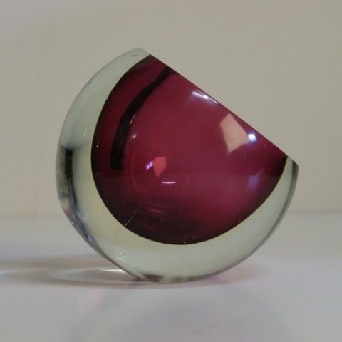 Murano Somerso Glass Ashtray  Antonio Da Ros 1950   1955. photo 218.0
