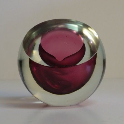 Murano Somerso Glass Ashtray  Antonio Da Ros 1950   1955. photo vinterior