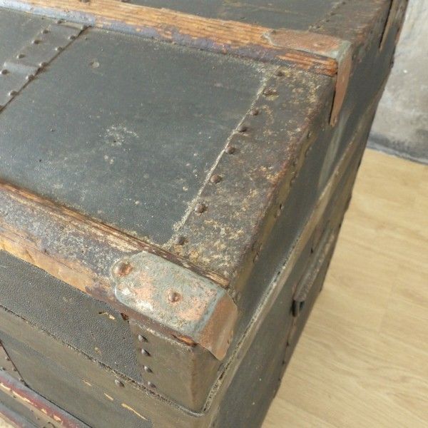 Antique Chest   Trunk By Georg Theodor Zipf Freiburg. 1880   1900 photo vintage