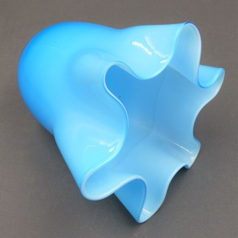 Glass Pleated Vase By Anker Iversen. Denmark 1960   1970 photo vinterior