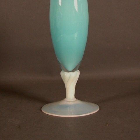 Opal Glass Flower Vase. Venice. Italy. 1950   1955. photo Home Decor
