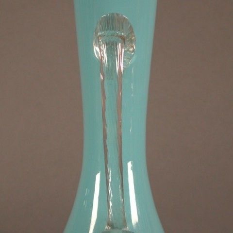 Opal Glass Flower Vase. Venice. Italy. 1950   1955. photo for sale