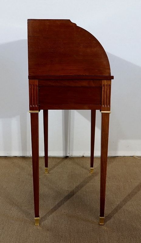 3893.4 Small Mahogany Cylinder Desk, Louis XVI Style, Late 19th Century photo