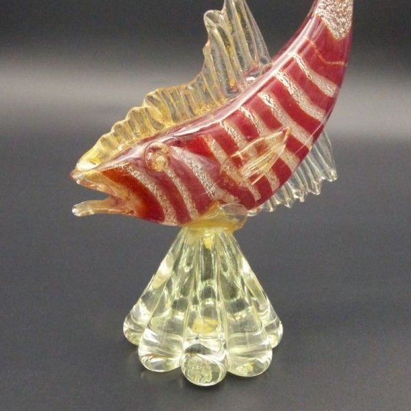 Large Murano Sculpture With Gold Flakes By Archimede Seguso. 1950   1960 photo vintage