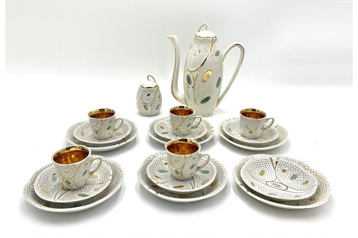 Coffee Service For 6 People, Model "Domino" Ada Chmiel, Steatyt Katowice, 1960s photo furniture