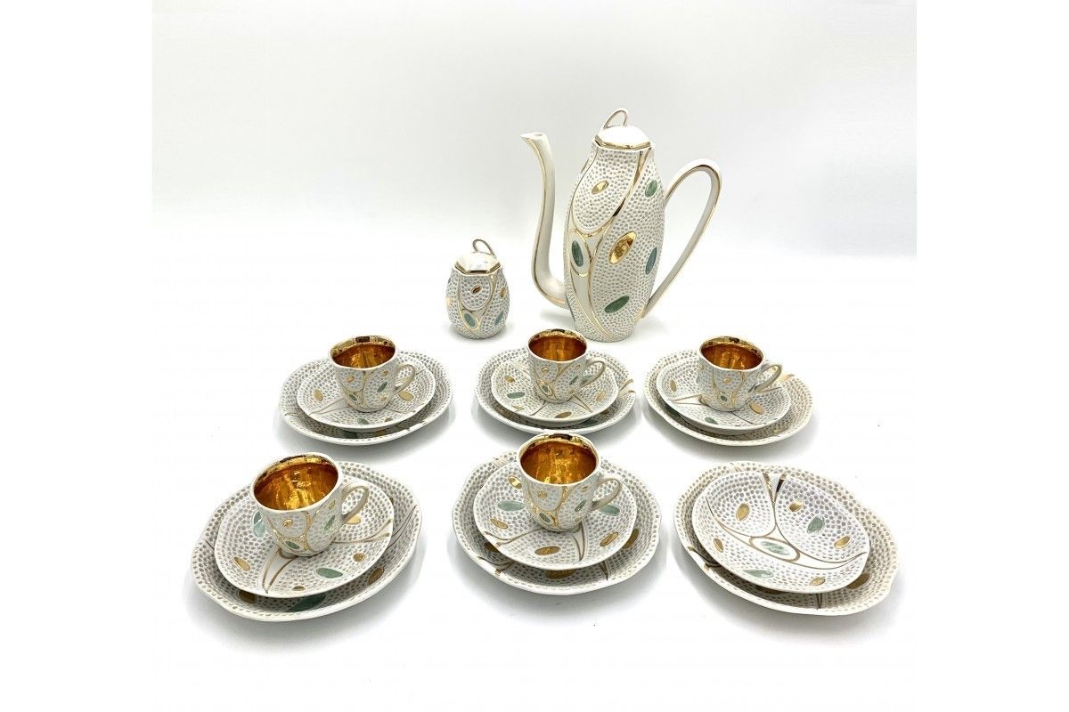 Coffee Service For 6 People, Model "Domino" Ada Chmiel, Steatyt Katowice, 1960s photo for sale