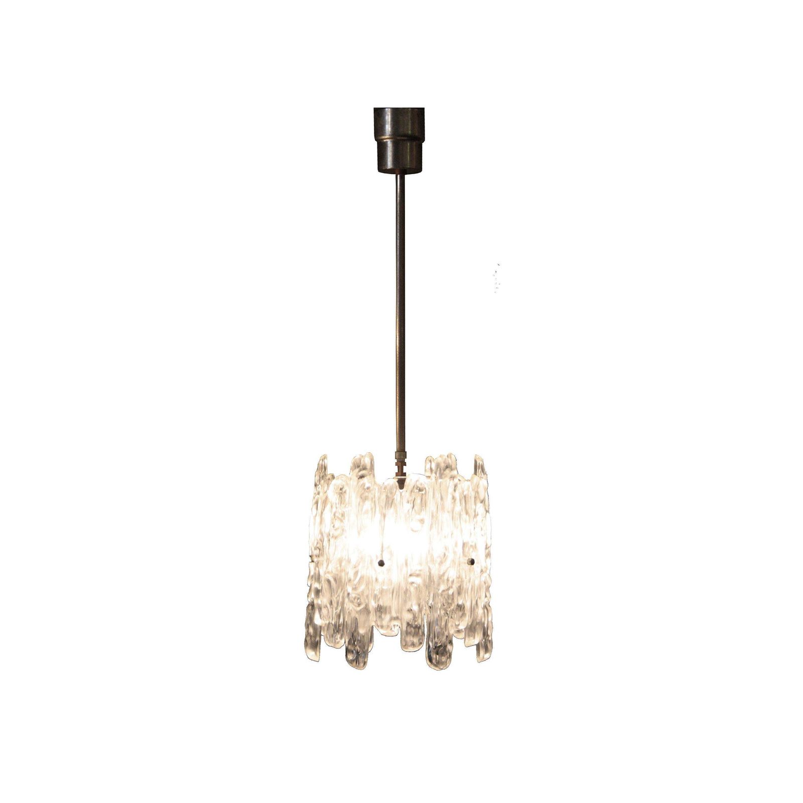 Ceiling Lamp Model "Ice Glass" Designed And Produced By J.T. Kalmar Austria 1960 photo furniture