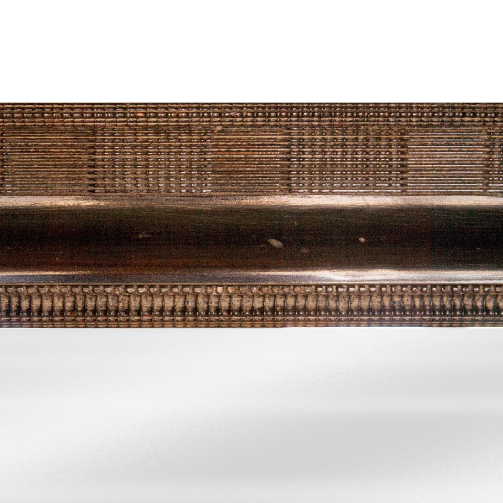 Neoclassical Regency Dark Brown Hand Carved Wooden Mirror, 1970 photo Home Decor