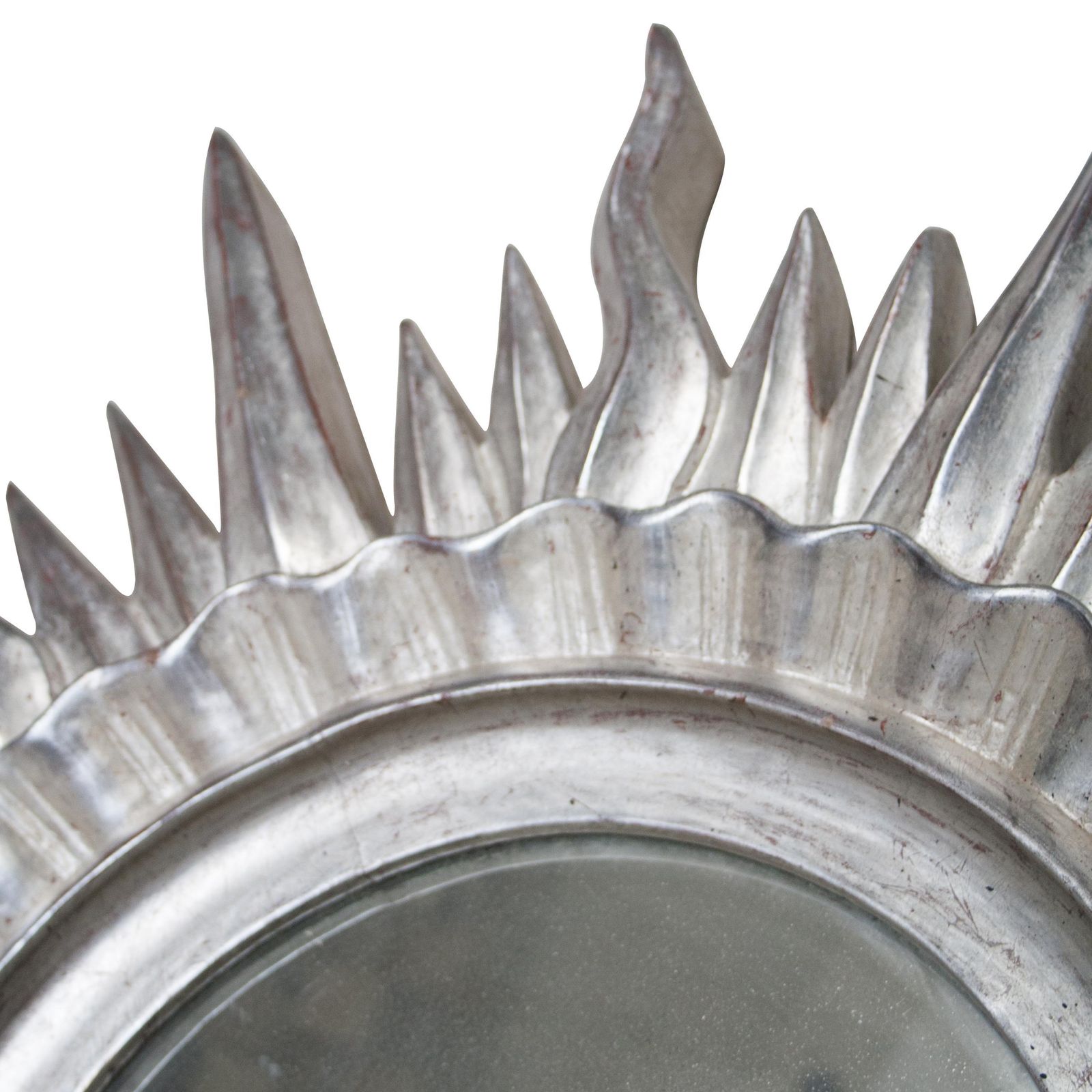 Mid Century Modern Sun Silver Wood French Mirror, 1960 photo 634.0