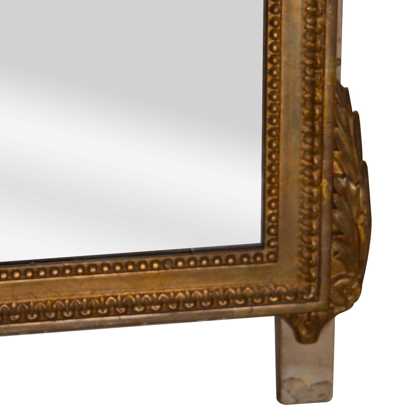 Regency Style Gold Foil Hand Carved Wooden Rectangular Mirror, 1970 photo Home Decor