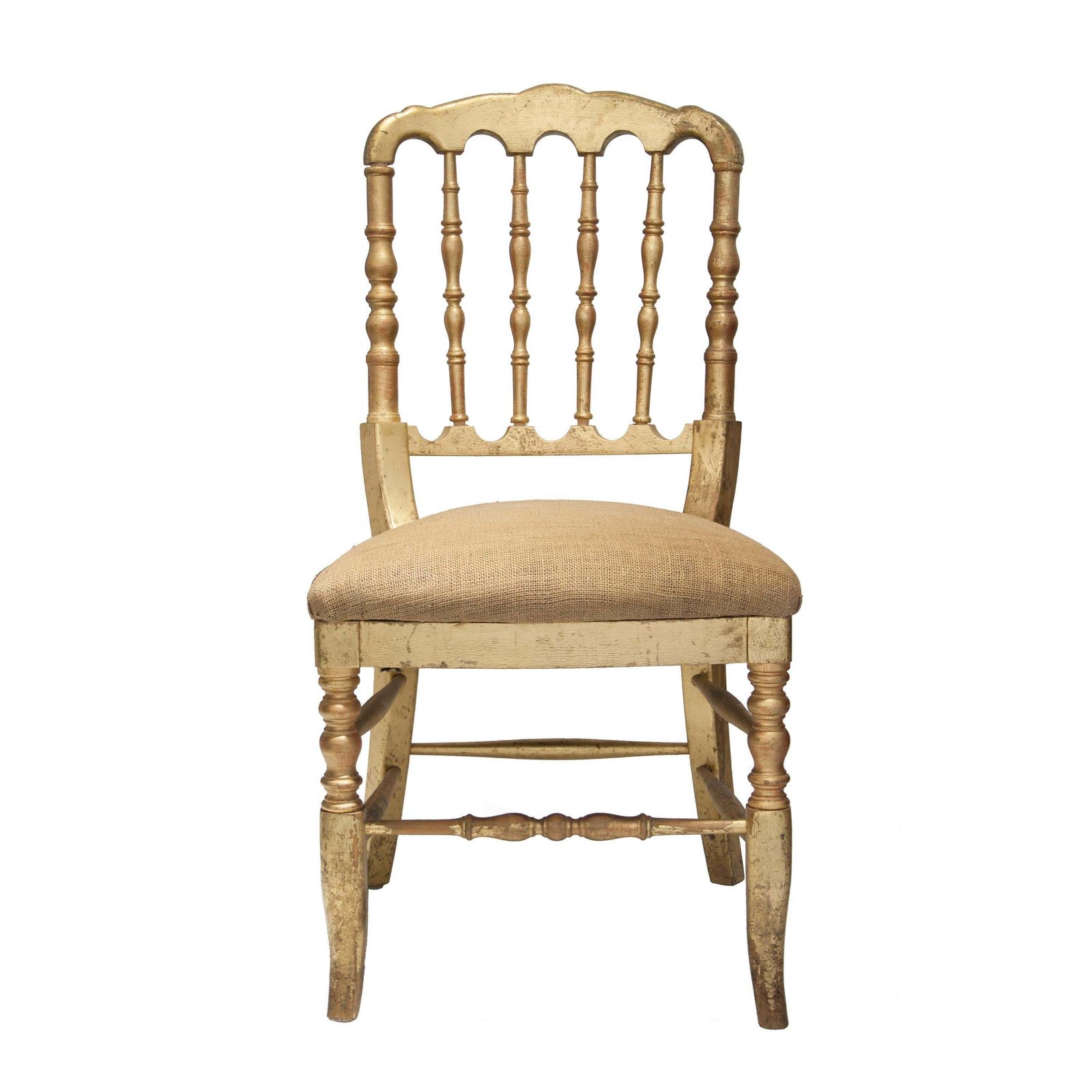 Napoleon III Chiavari Solid Wooden Hand Crafted Gold Leaf Chairs, France, 1960 photo furniture
