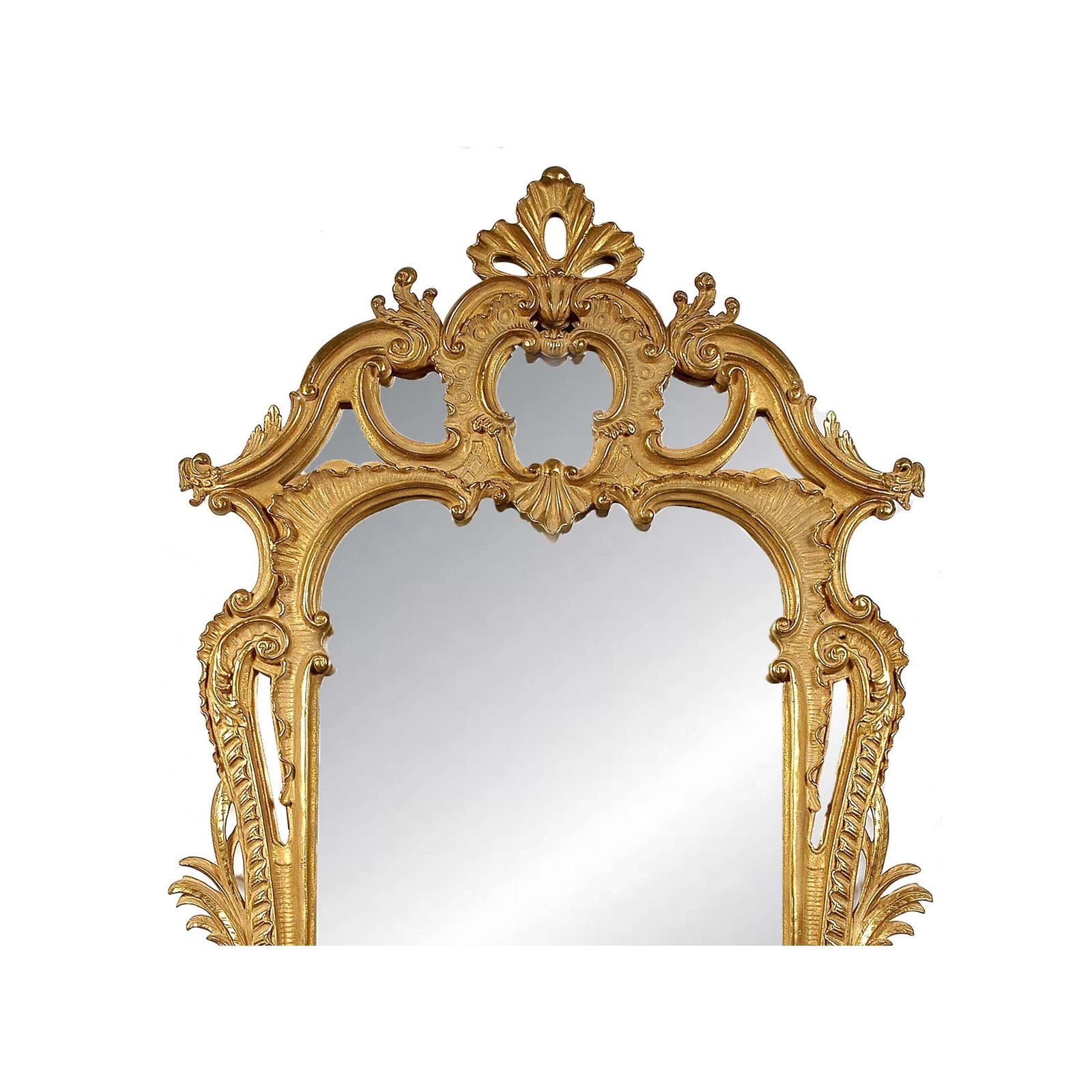 Neoclassical Regency Style Rectangular Gold Foil Hand Carved Wooden Mirror, 1970 photo furniture