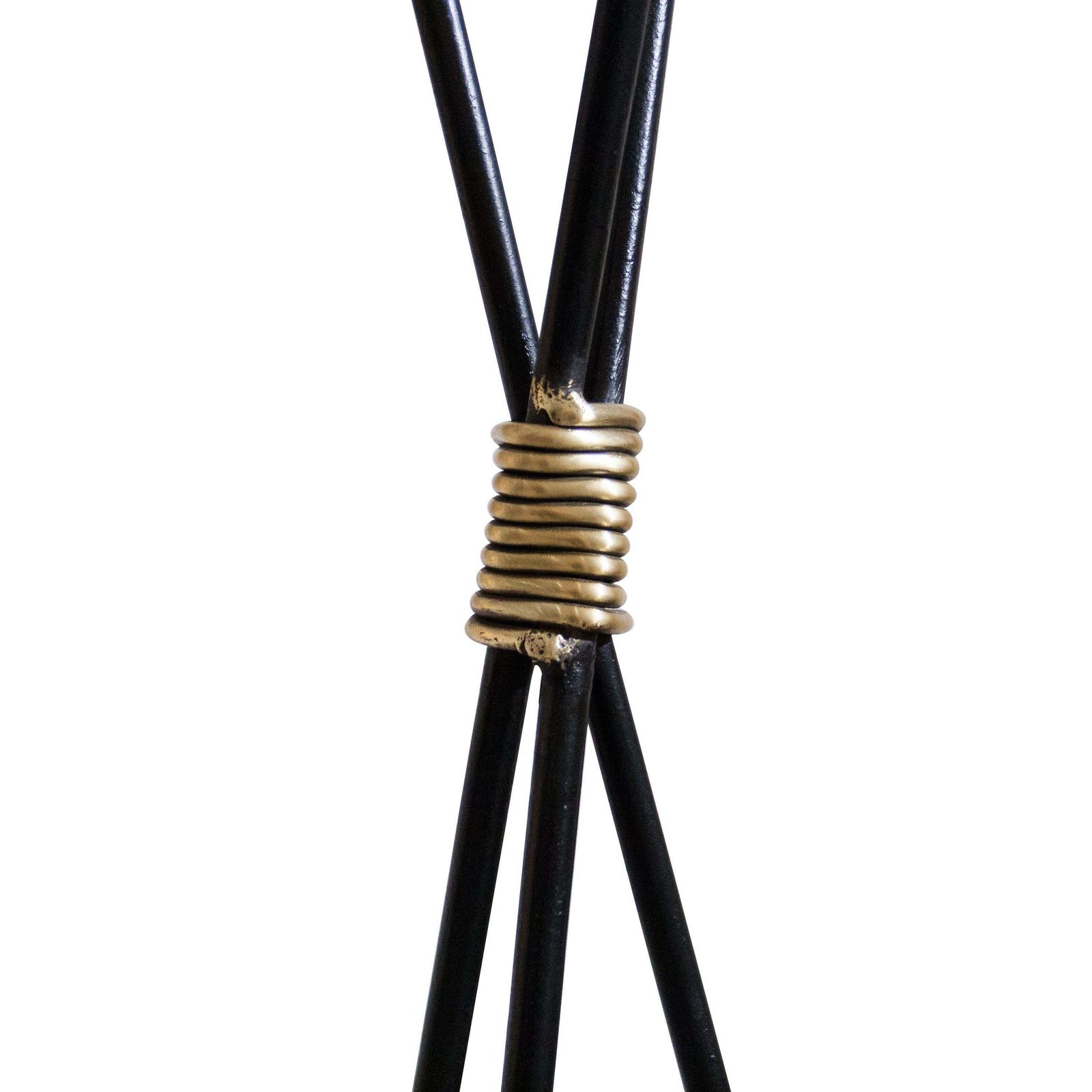 Mid Century Modern Black Lacquered French Floor Lamp, France, 1950 photo Lighting