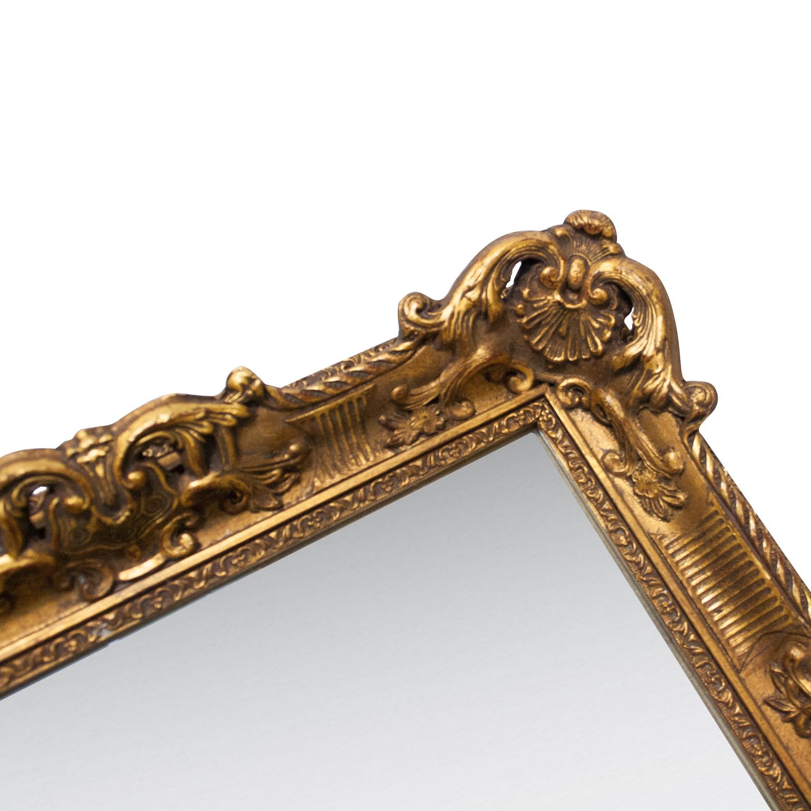 Neoclassical Empire Gold Hand Carved Wooden Mirror, Spain, 1970 photo for sale