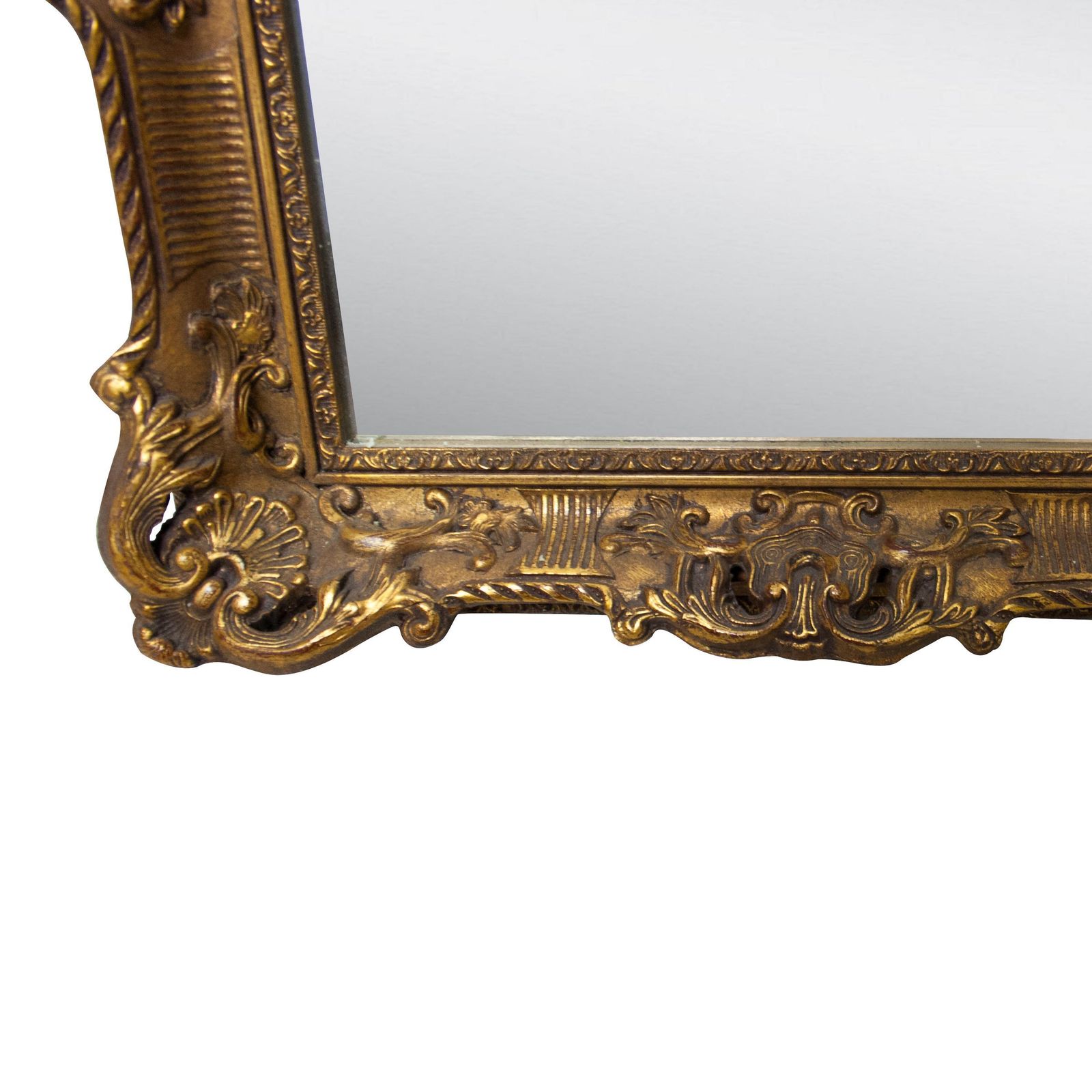 Neoclassical Empire Gold Hand Carved Wooden Mirror, Spain, 1970 photo Home Decor