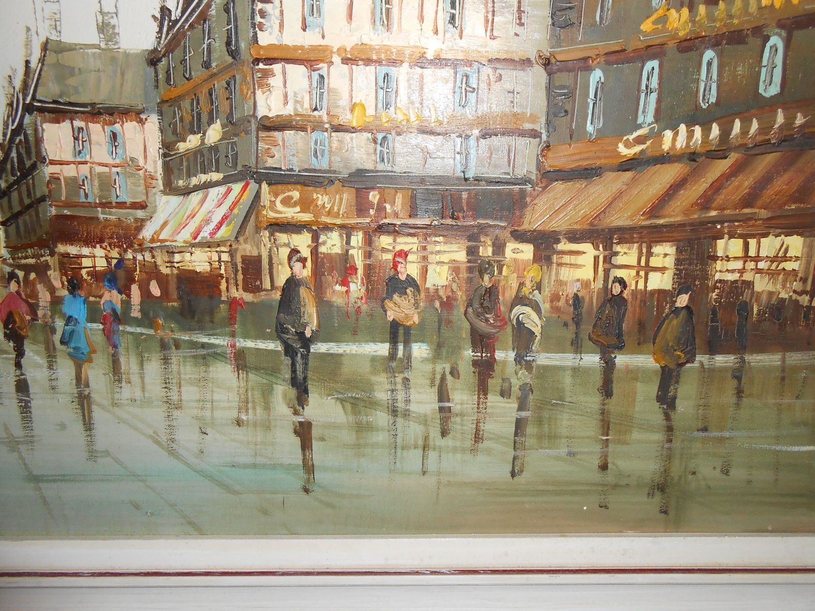 Parisian Street Scene Oil Painting On Canvas. photo 110.0