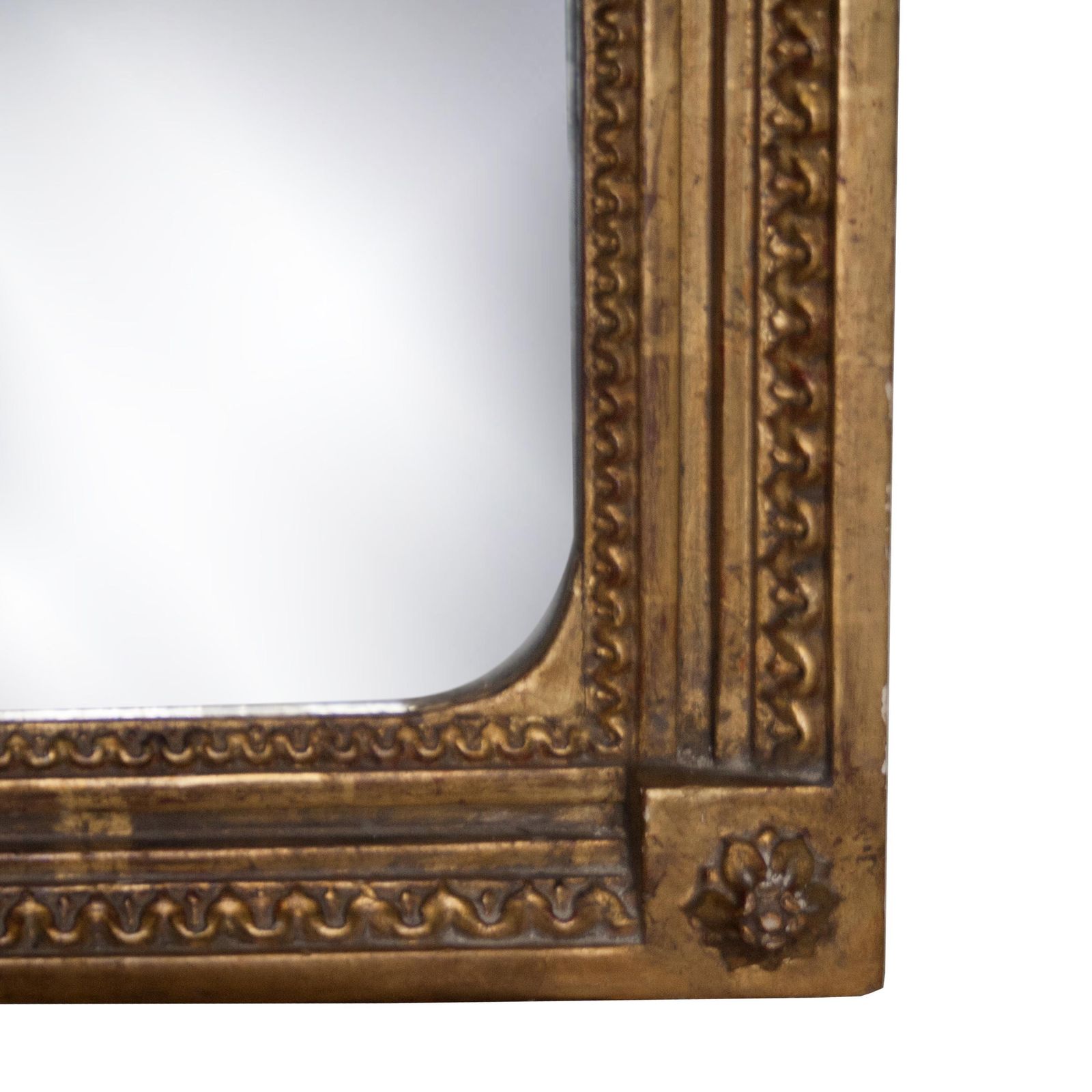 Neoclassical Regency Style Gold Foil Hand Carved Wooden Mirror, 1970 photo 1576.0