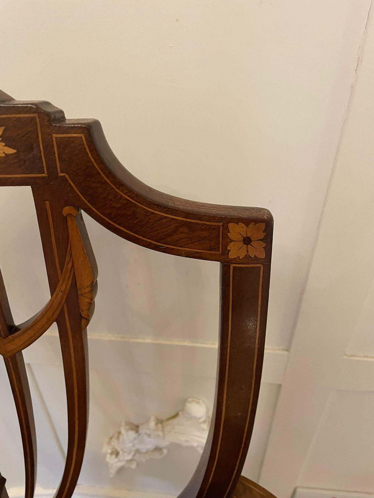 photo vinterior Fine Quality Antique Mahogany Inlaid Desk Chair