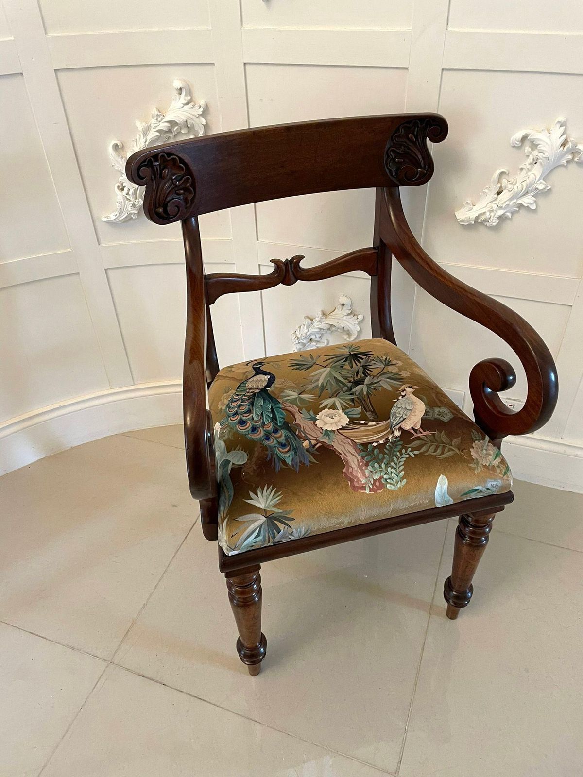 Antique Regency Quality Mahogany Desk Chair photo for sale
