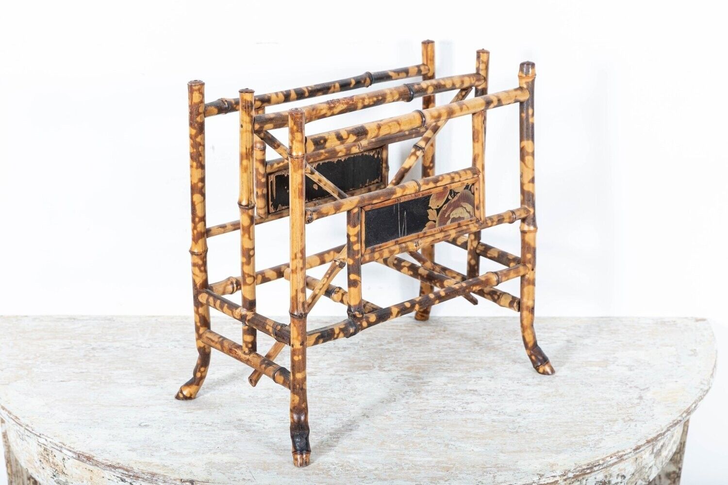 19thc English Bamboo Magazine / Newspaper Rack