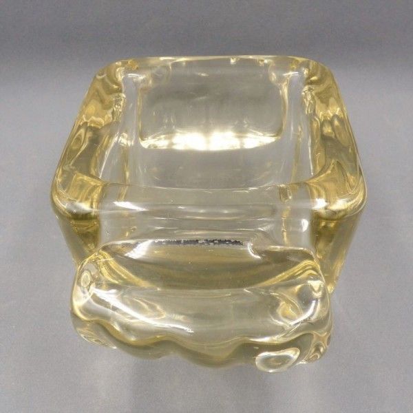 photo for sale Rare Heavy Art Deco Glass Bowl From Schneider France. 1920   1930