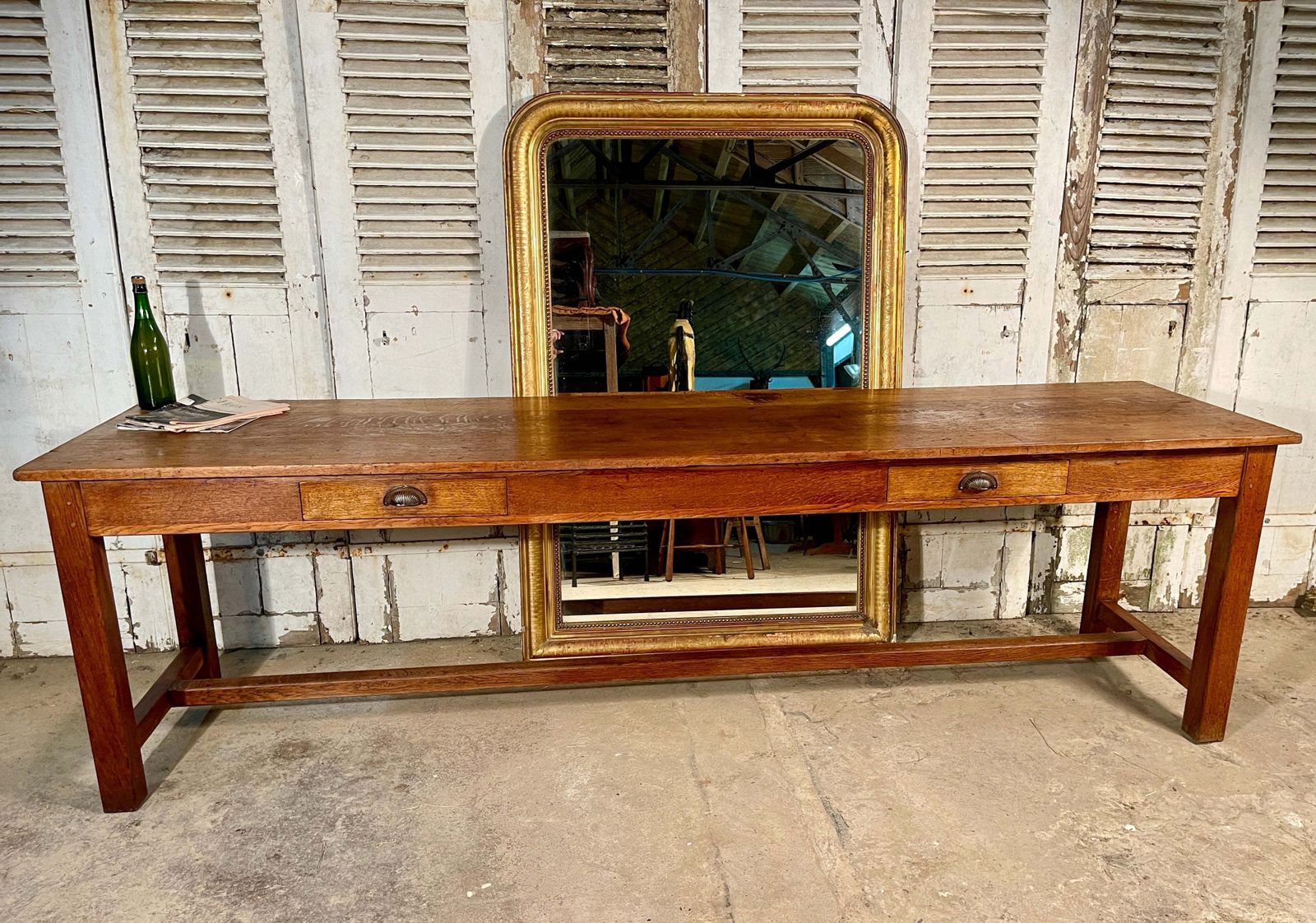 Exceptional Antique French Provincial Oak Tavern Table Circa 1890 photo Furniture