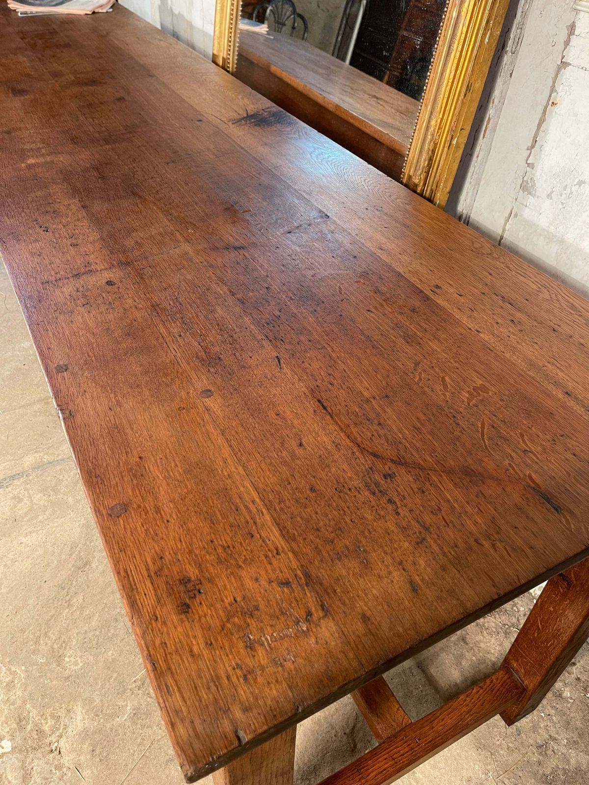 Exceptional Antique French Provincial Oak Tavern Table Circa 1890 photo 1950.0