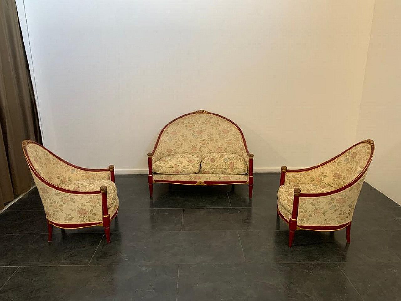 Set Of Sofa And 2 Armchairs In Art Deco Style, 1930s photo furniture