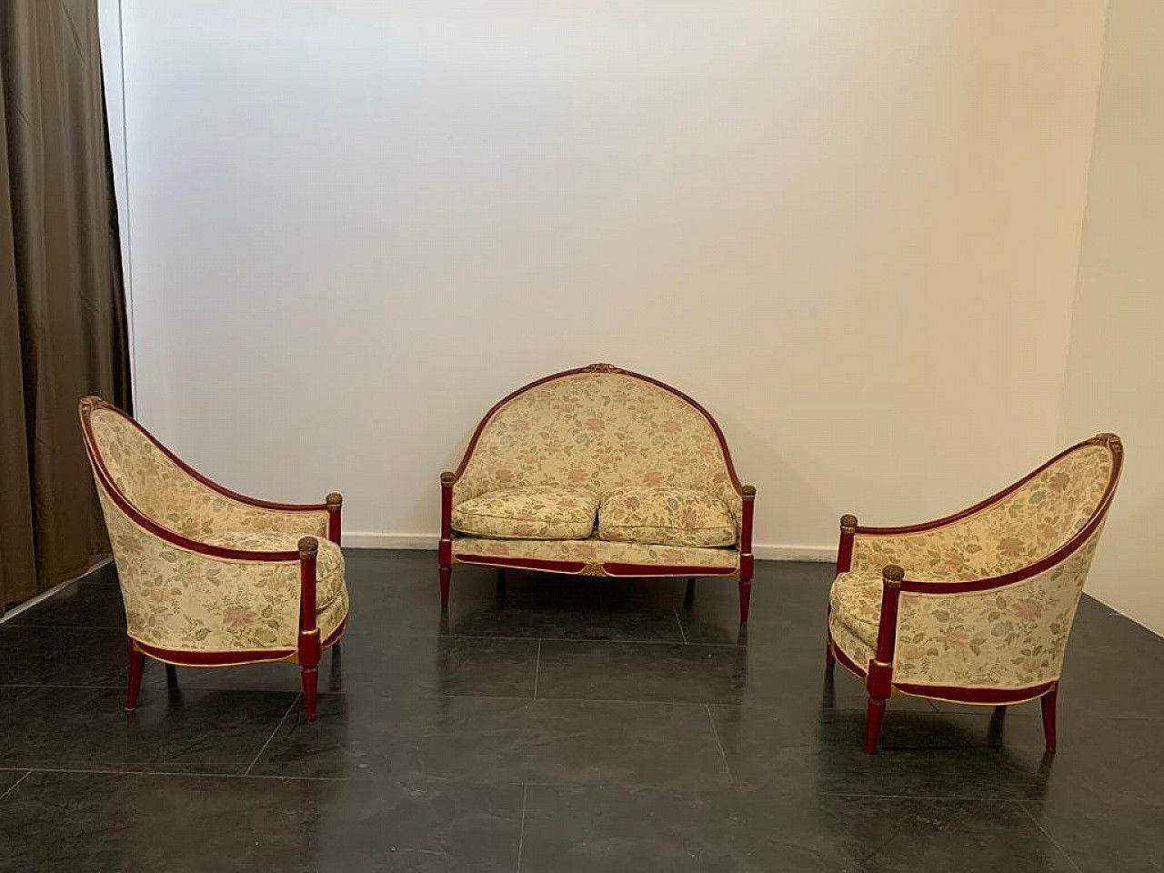 Set Of Sofa And 2 Armchairs In Art Deco Style, 1930s photo for sale