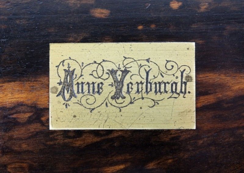 Toilet Box Signed "John Bagshaw & Sons", England   2nd Part Of The 19th Century photo vintage