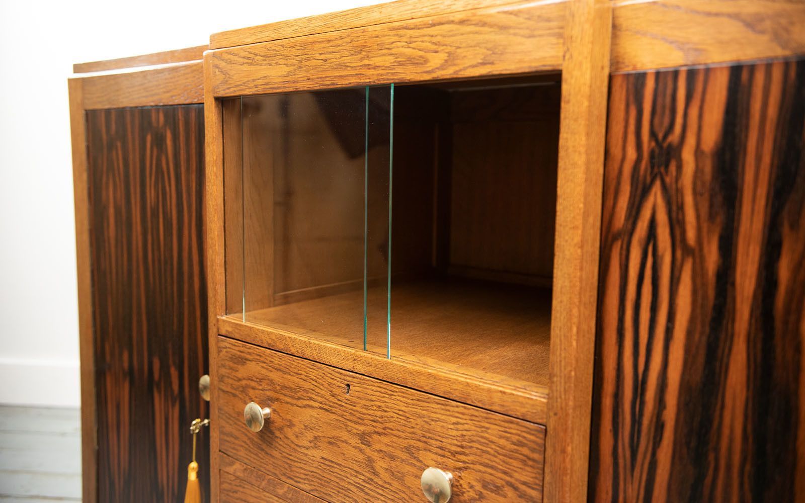 Early 20th Century Art Deco Oak And Coromandel Amsterdam School Sideboard photo furniture