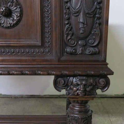 Antique Sideboard With Many Carved Details 1860   1880 photo buy