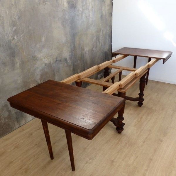Antique Wilhelminian Dining Table 1850   1880  Extendable 310 Cm