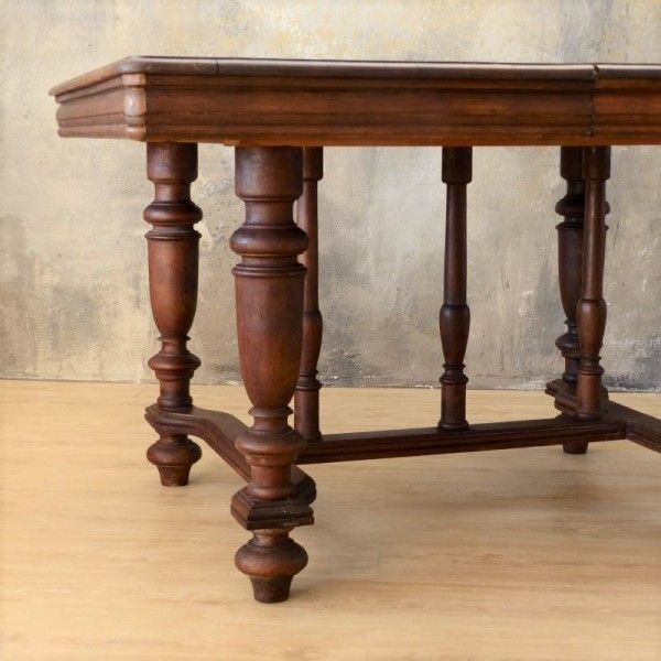 photo vinterior Antique Wilhelminian Dining Table 1850   1880  Extendable 310 Cm