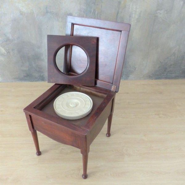 photo for sale Biedermeier Mahogany Toilet Chair 1820   1850