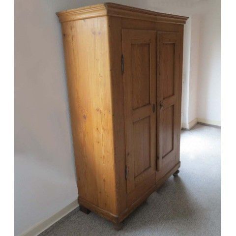 Biedermeier Wooden Wardrobe With Two Doors 1820   1850 photo for sale