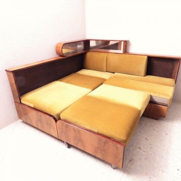 Art Deco Sofa Daybed With Side Table 1930   1940 photo 3333.0