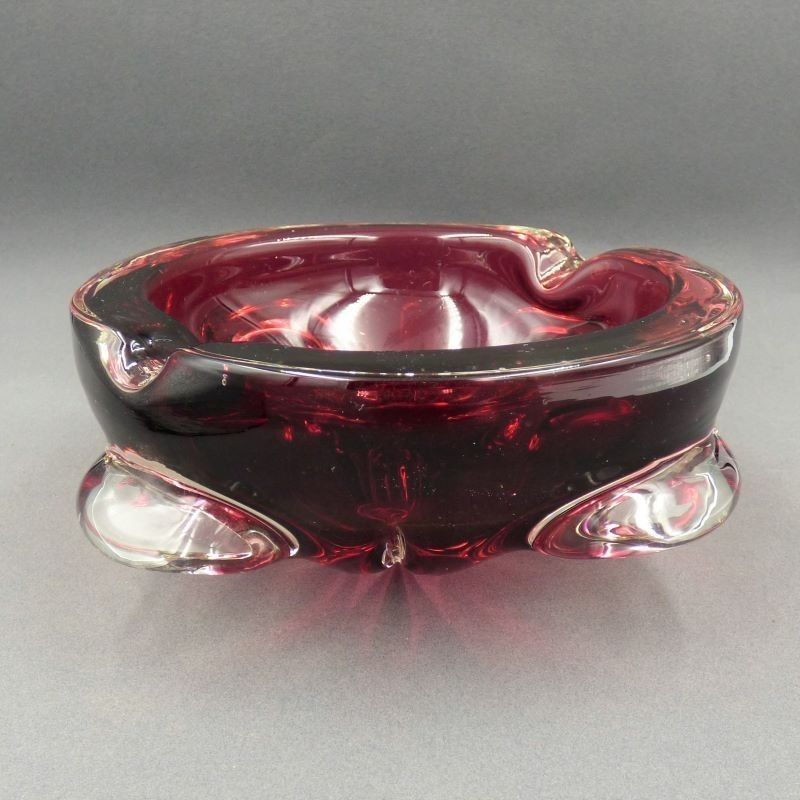 Red Murano Glass Ashtray. Italy 1950   1959 photo buy