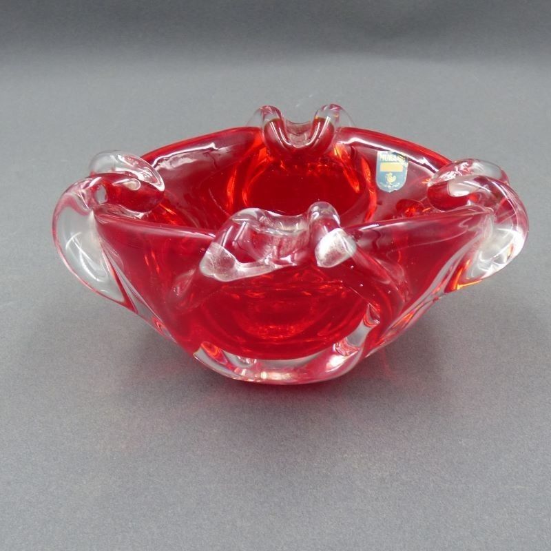 Red Murano Glass Ashtray. Italy 1950   1959 photo for sale