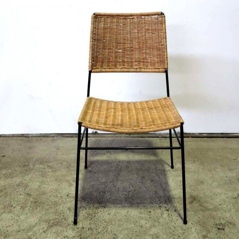 Rattan And Metal Side Chair. Drahtwerke Erlau photo buy