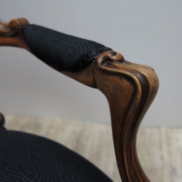 Antique Armchair Newly Upholstered. 1850   1880 photo furniture