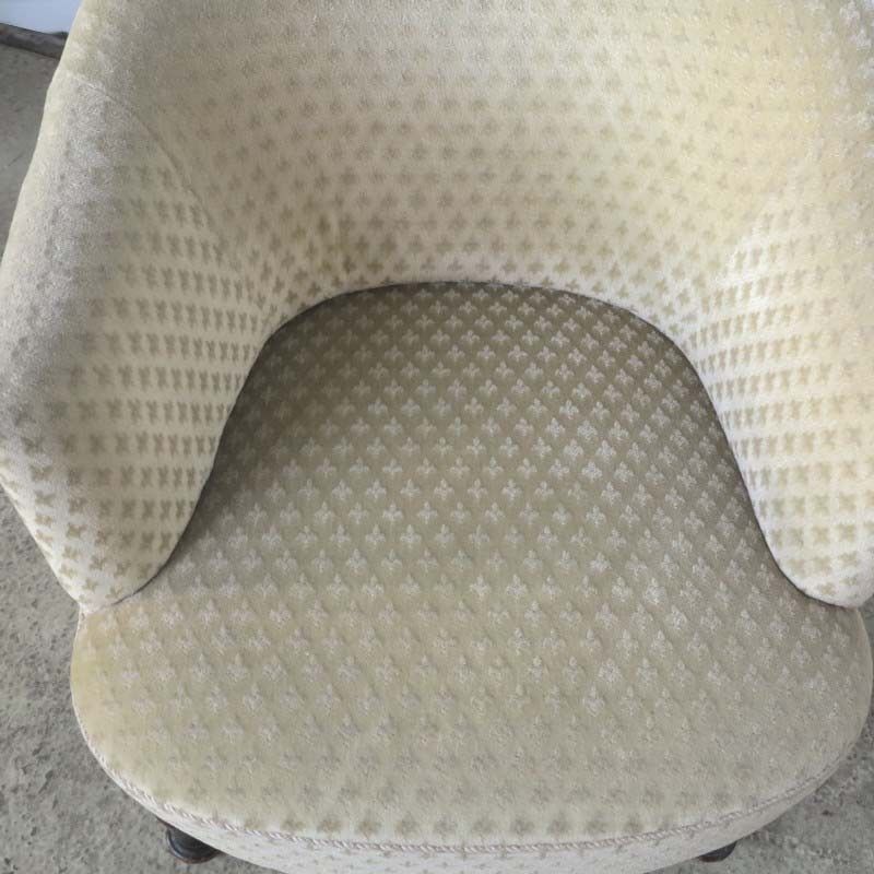 Antique Armchair With Fleur De Lys Upholstery. 1850   1880 photo buy