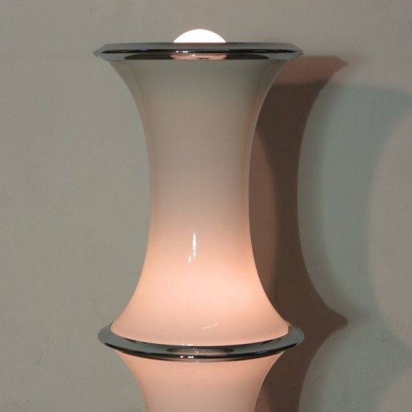 Chromed Design Floorlamp "Bamboo". Enrico Tronconi 1970   1975 photo Lighting