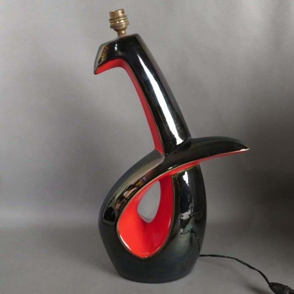 Rare. Vallauris Ceramic Table Lamp. France 1950   1959