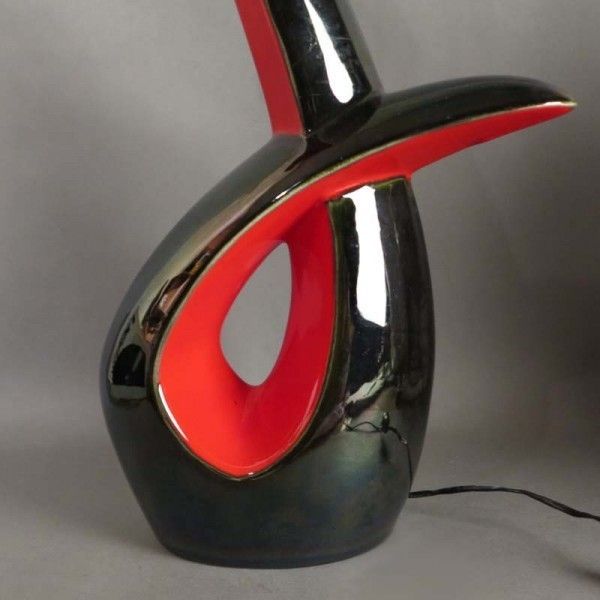 Rare. Vallauris Ceramic Table Lamp. France 1950   1959 photo furniture
